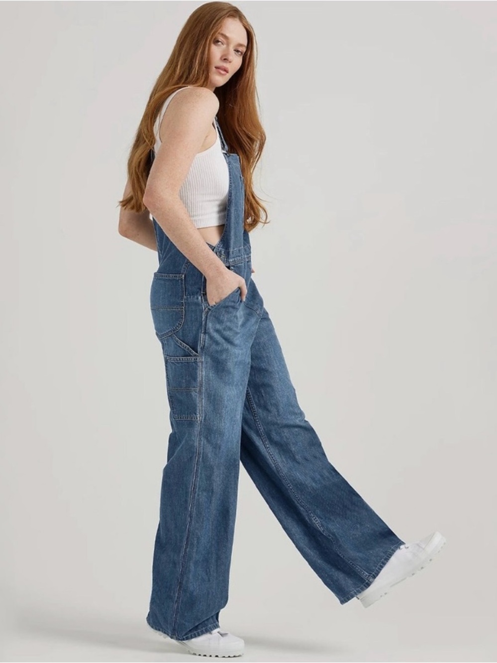 Lee Denim Bib Overalls  Blue Medium NWT